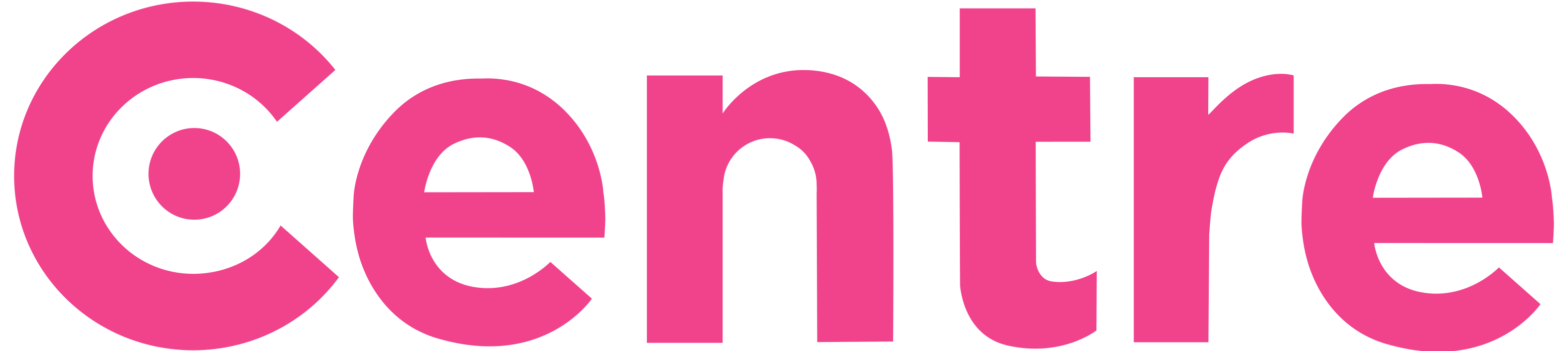 Logo saying 'Centre' in pink font